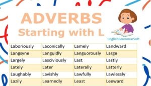 Adverbs Starting with L (List & Examples)