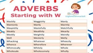 Adverbs Starting with W (List & Example Sentences)