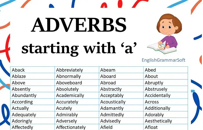 adverbs starting with a