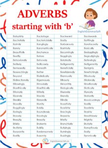 Adverbs Starting With B (List & Example Sentences) - EnglishGrammarSoft