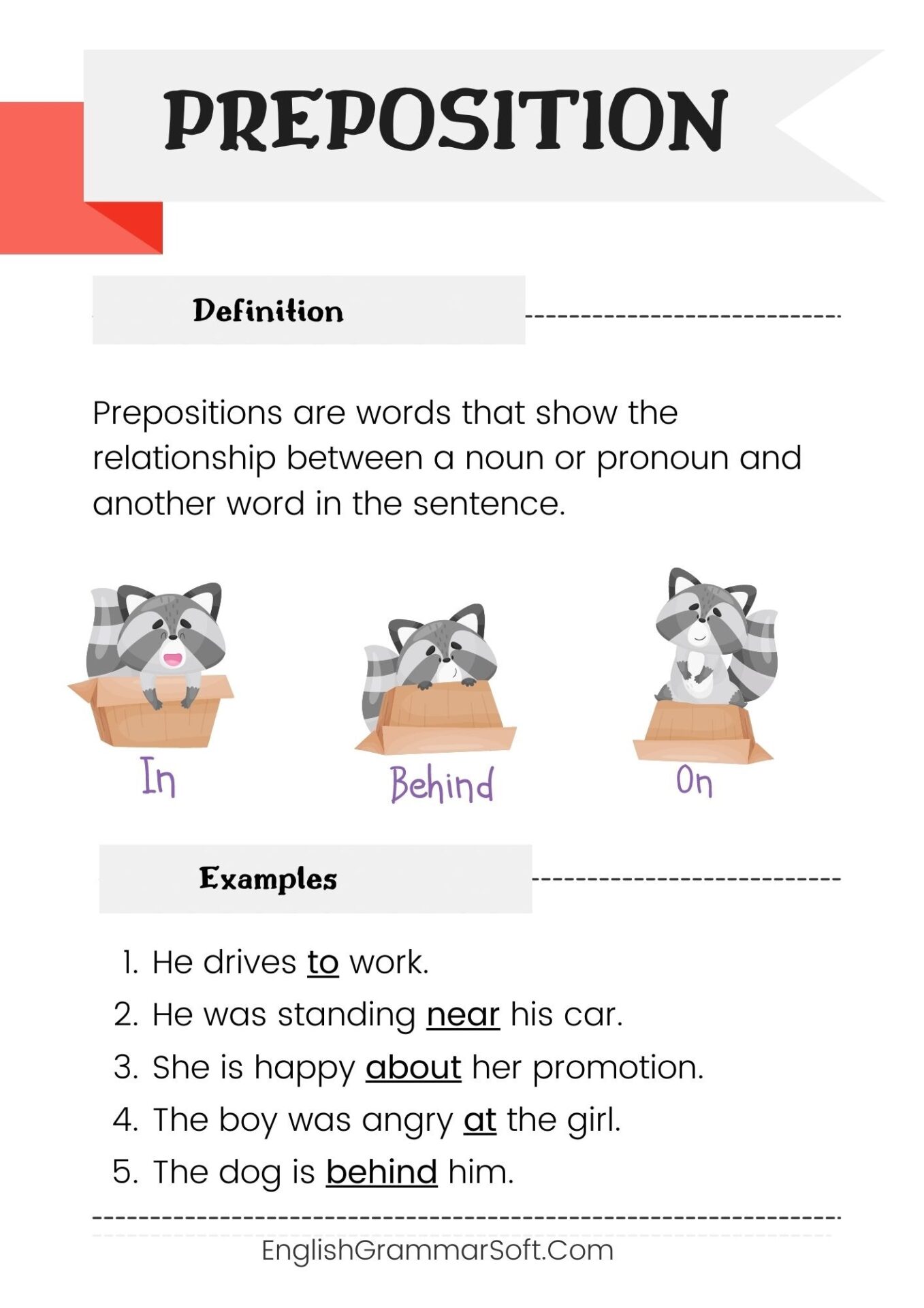 Printable Parts of Speech Posters Free (Preposition)