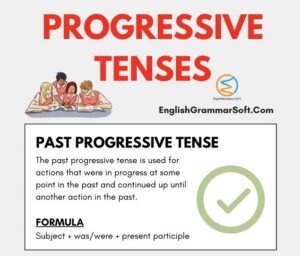 Progressive Tenses in English (20 Examples Each)