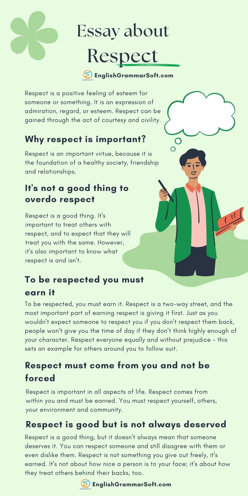 Essay about Respect in English