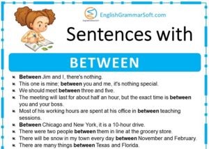 47 Example Sentences with BETWEEN