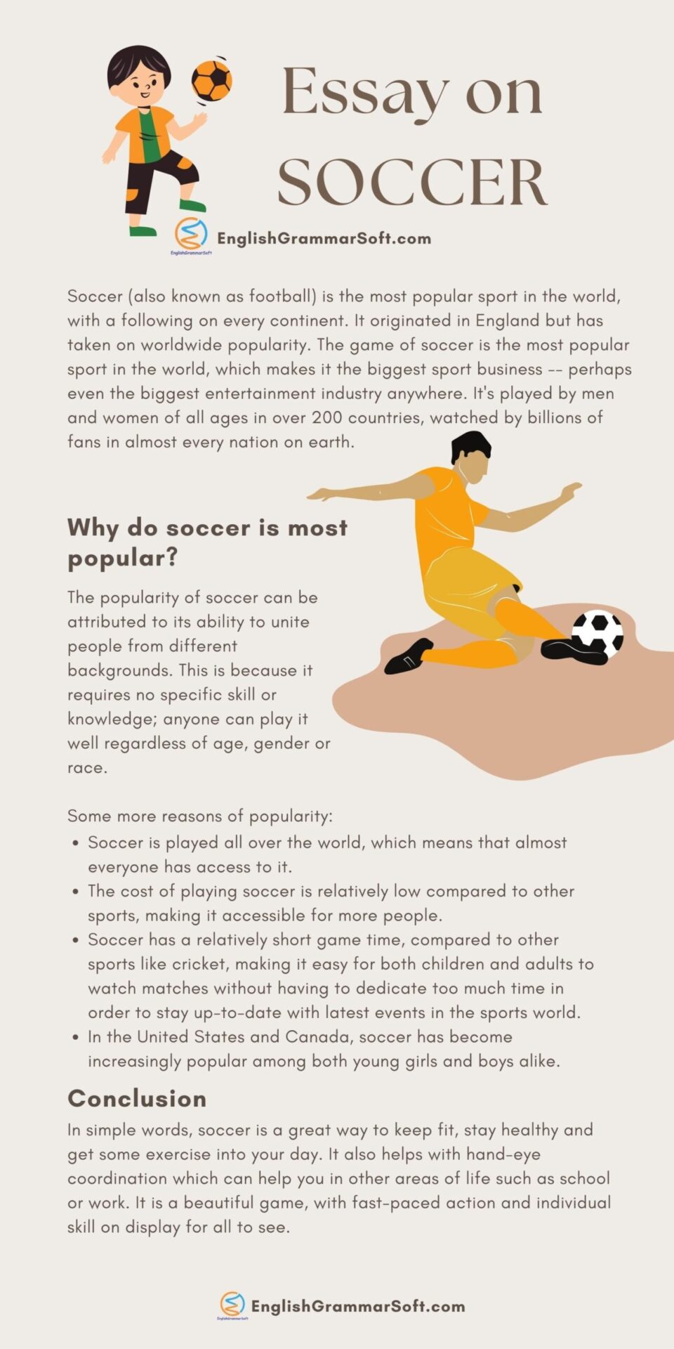 Essay on Soccer Why it is most popular game