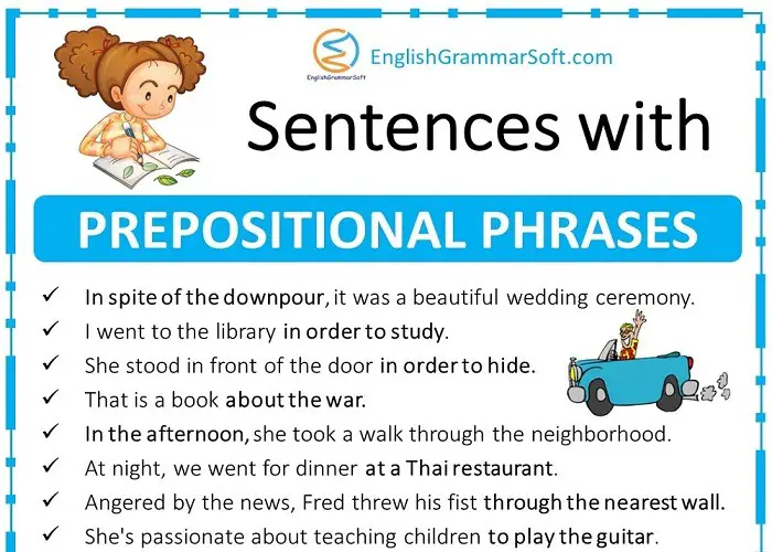 Example Sentences with Prepositional Phrases