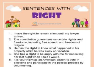 55 Example Sentences with Right