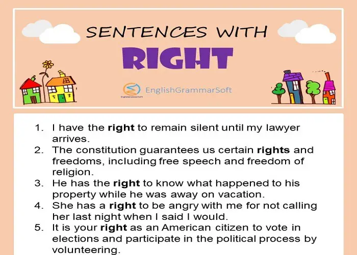 Sentences with Right