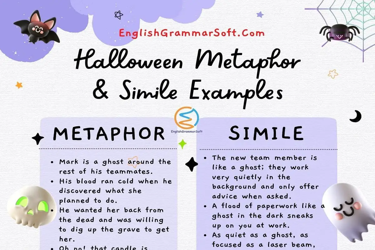 Halloween Metaphor and Similes Examples - EnglishGrammarSoft