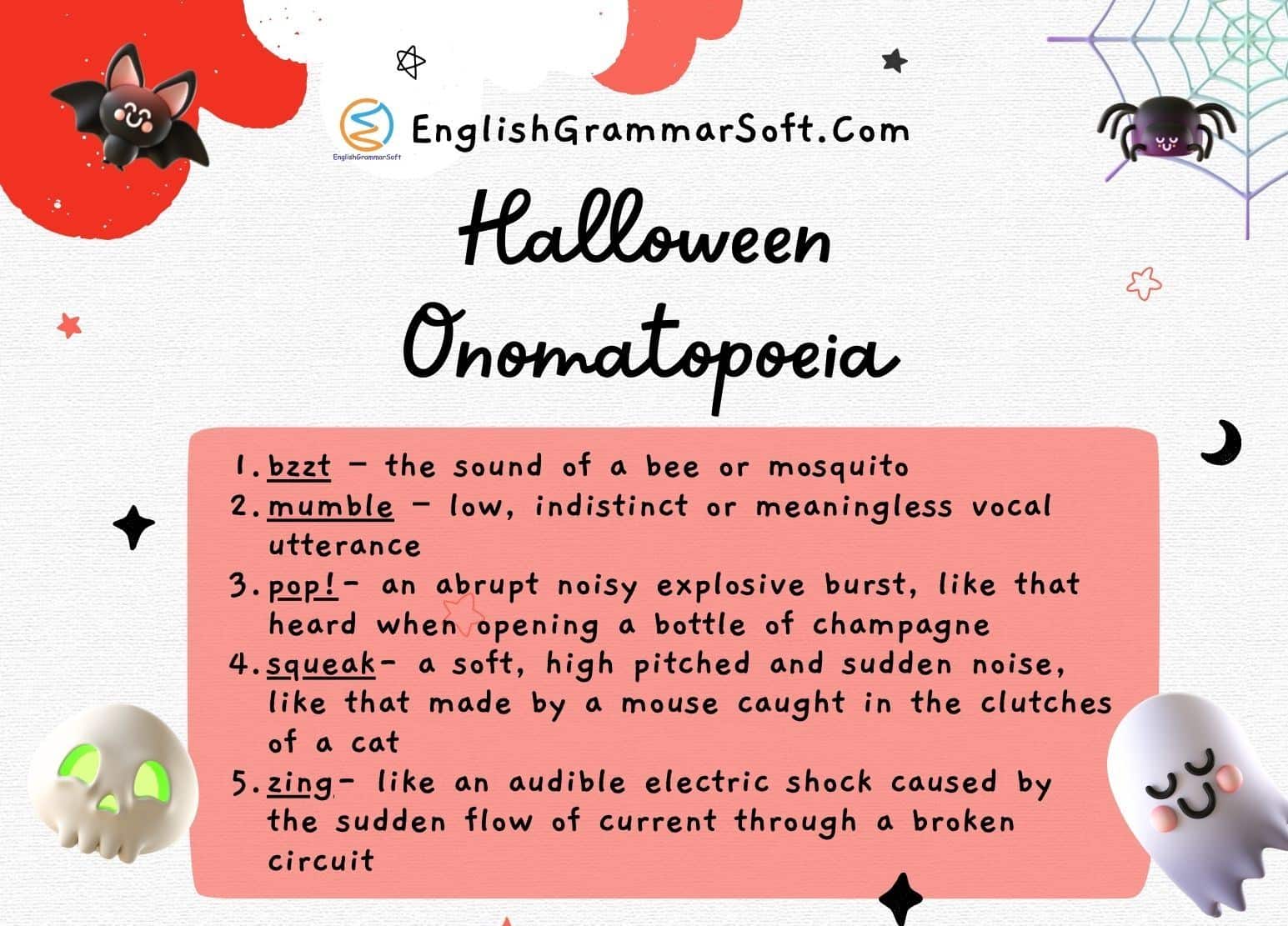 Halloween Onomatopoeia Examples
