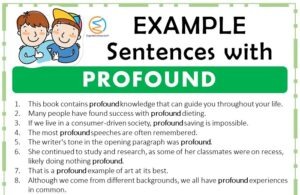 Sentences with Profound (37 Examples)
