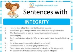Sentences with Integrity