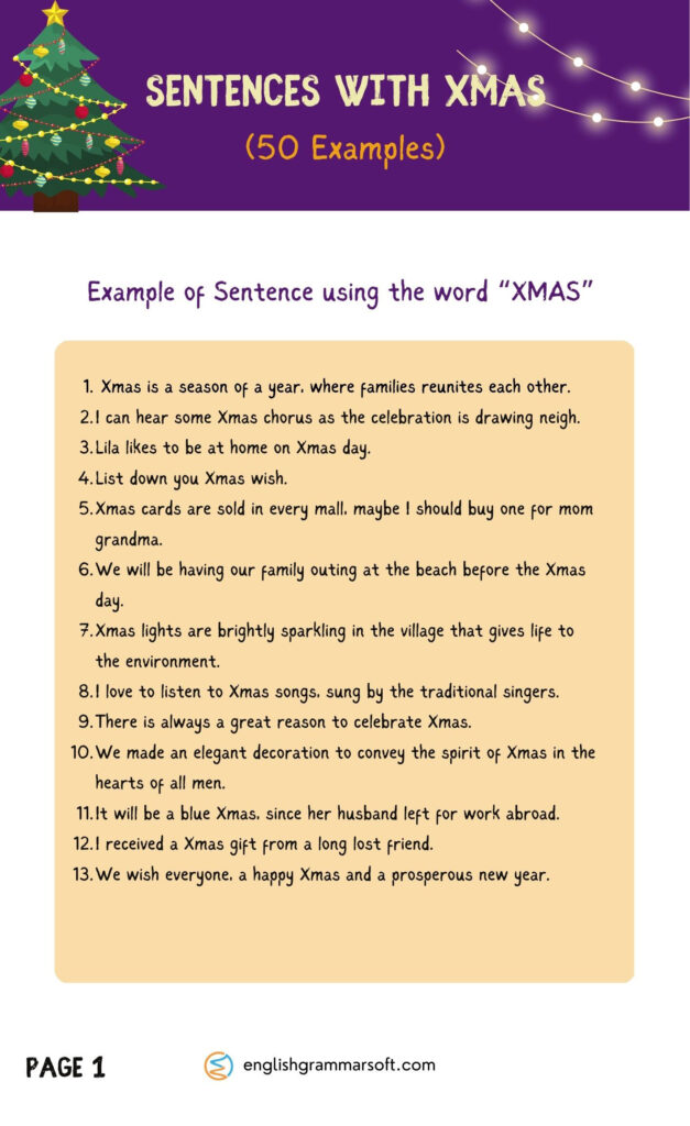sentences with xmas - 50 examples (part 1)