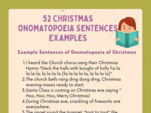 52 Christmas Onomatopoeia Sentences Examples
