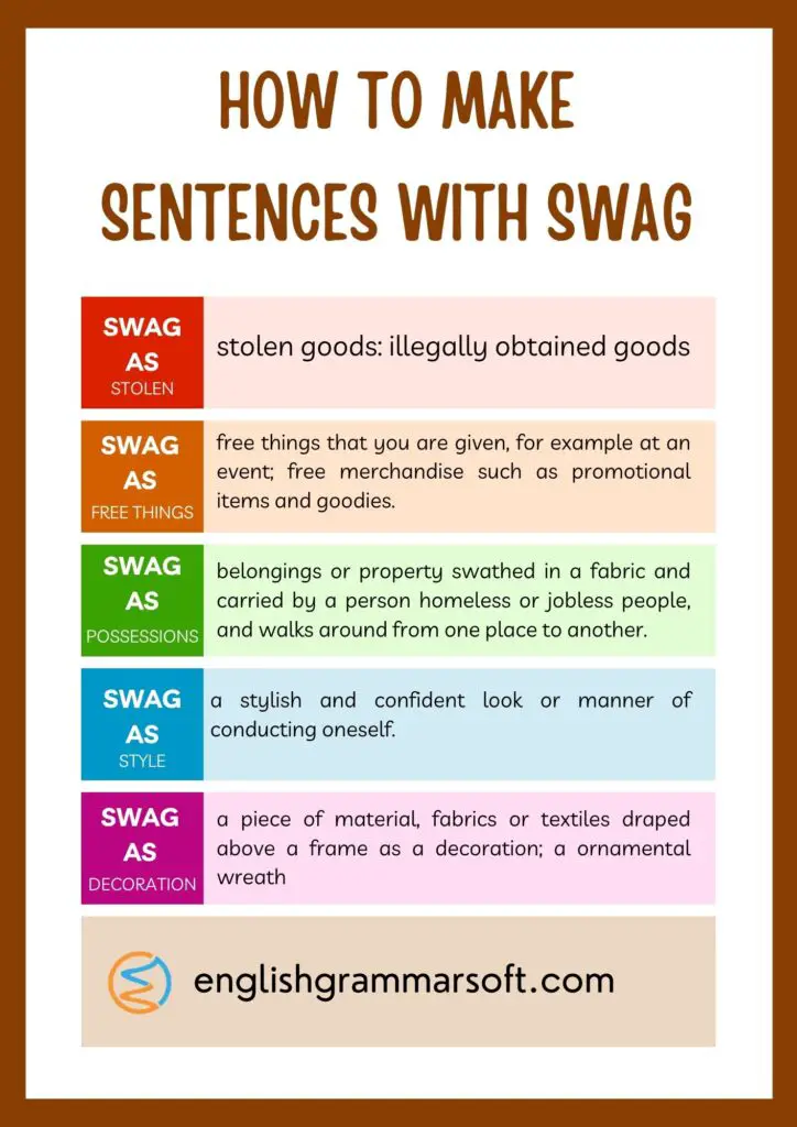 sentences with swag