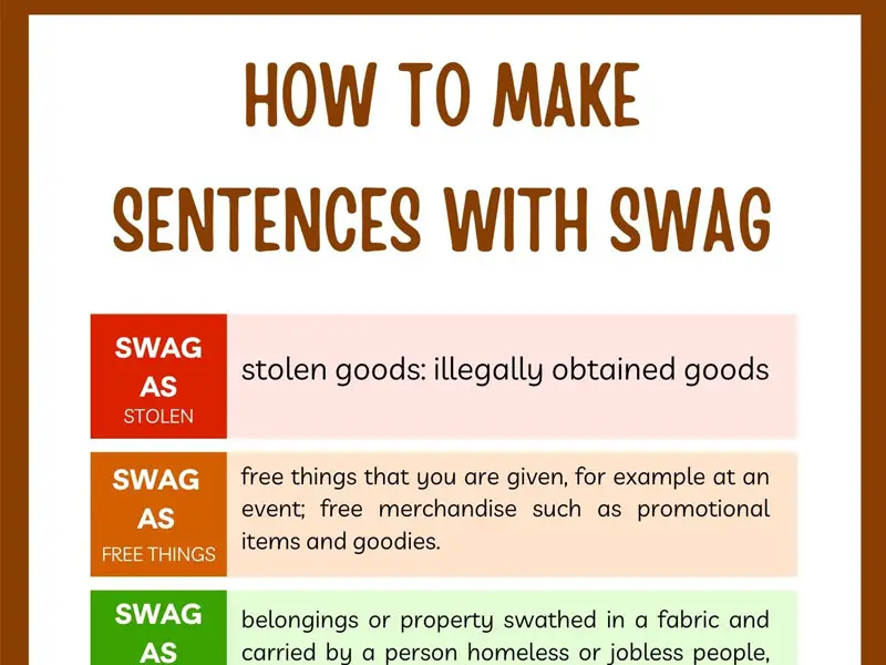 how to make sentences with swag