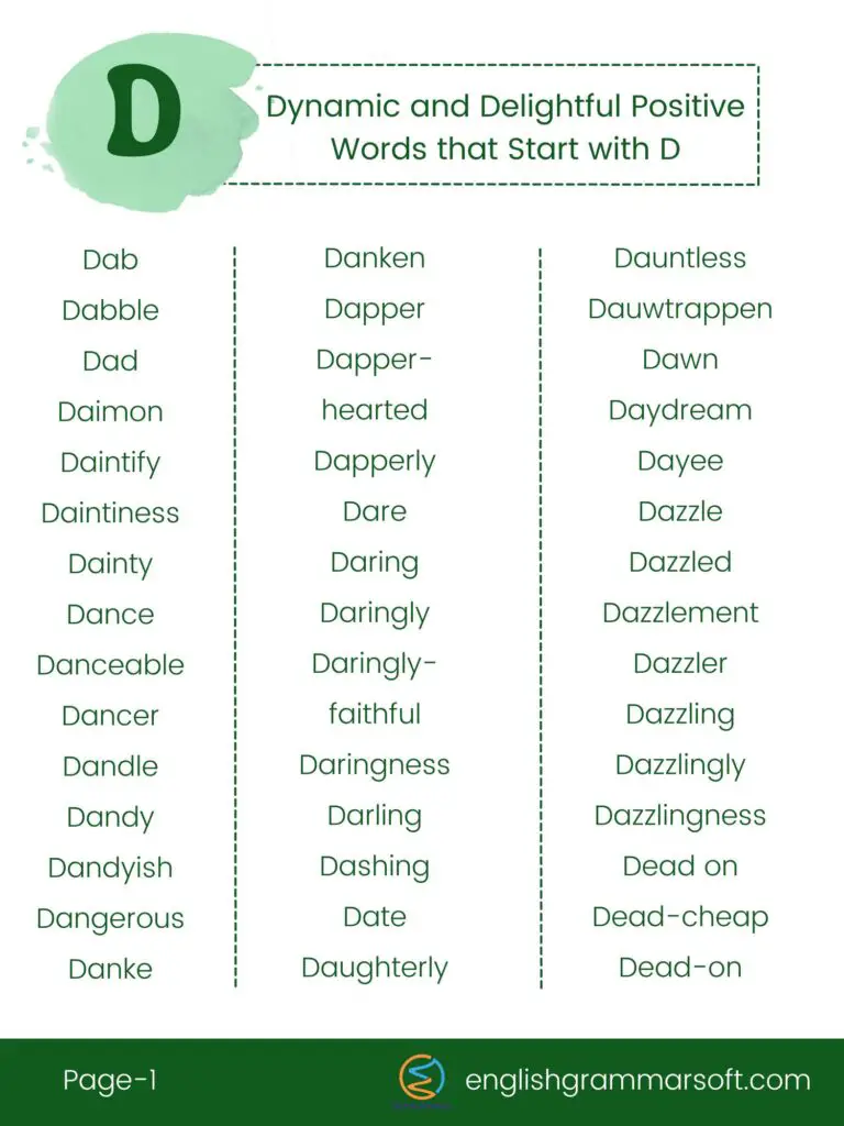 430 Positive Words that Start with D