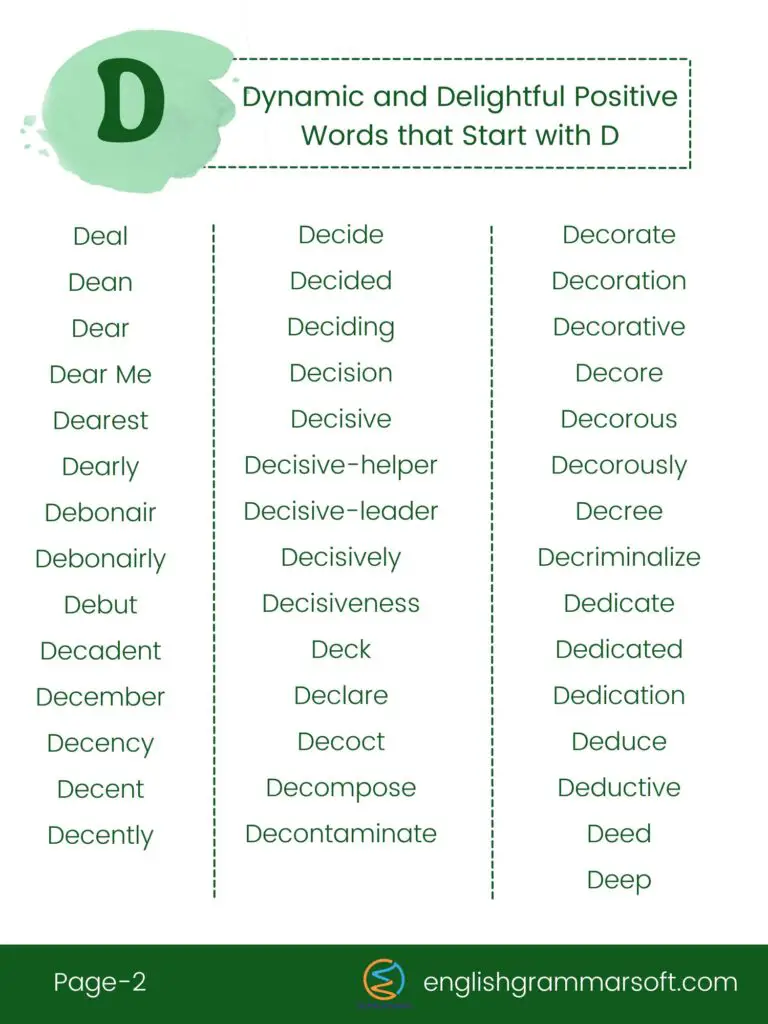 430 Positive Words that Start with D