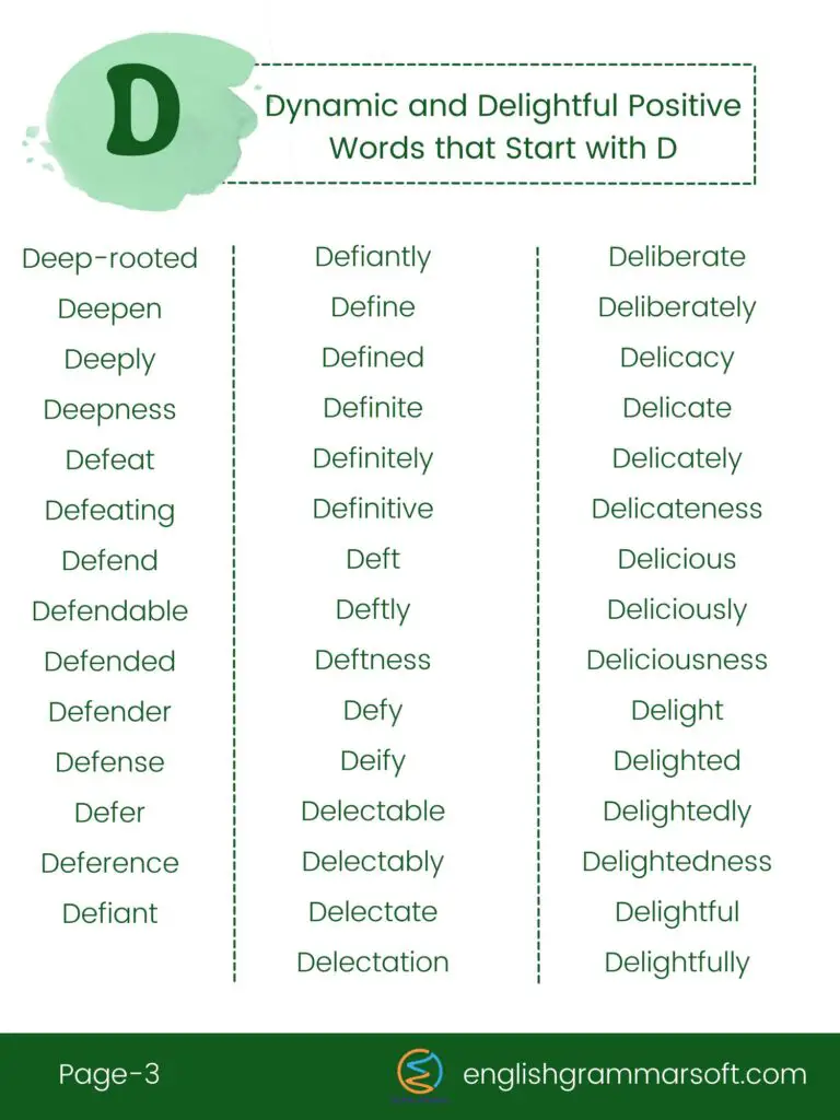 430 Positive Words that Start with D