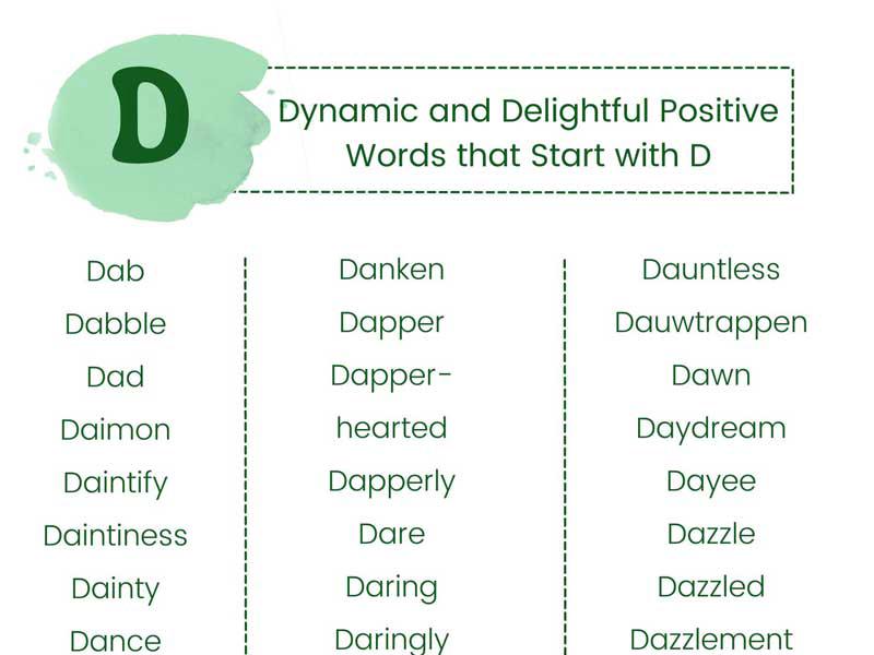 430 Positive Words that Start with D