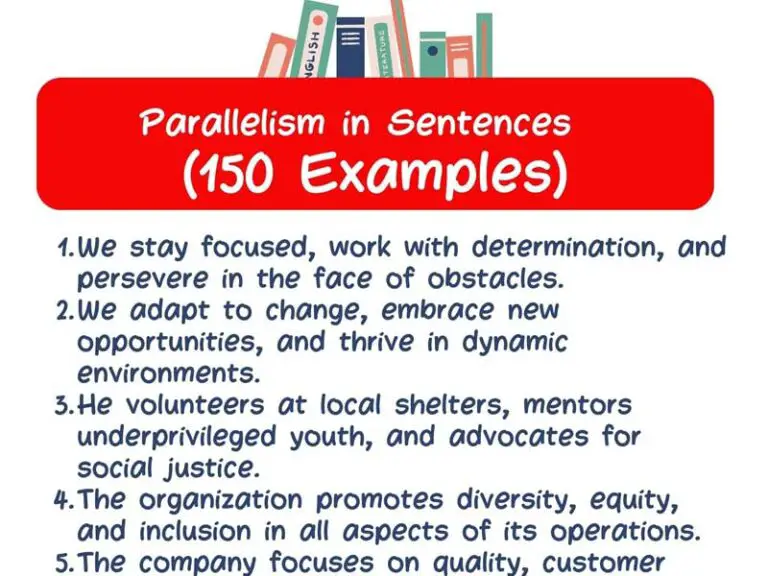 Parallelism in Sentences (150 Examples) - EnglishGrammarSoft