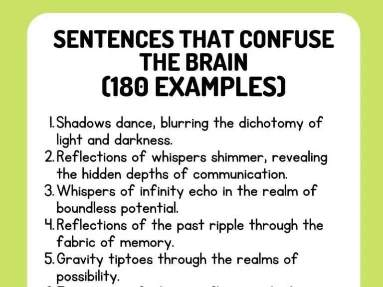 Sentences That Confuse the Brain (180 Examples) - EnglishGrammarSoft