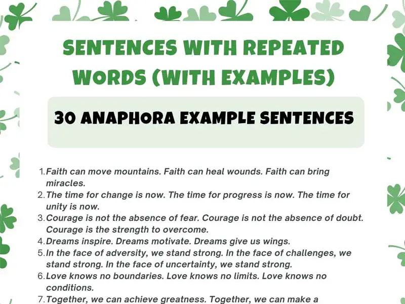 Sentences with Repeated Words